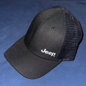 Jeep Black Hat with White Embroidered Logo